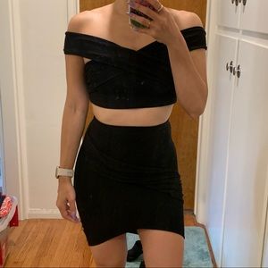 Naked Wardrobe Summer Dress Set Up Black Size S